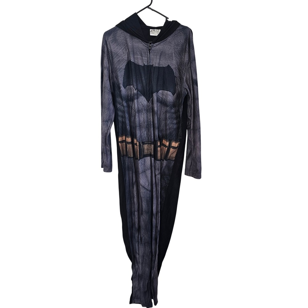 Batman v Superman Dawn of Justice Mens Large Hooded Union Suit Pajamas DC Comics